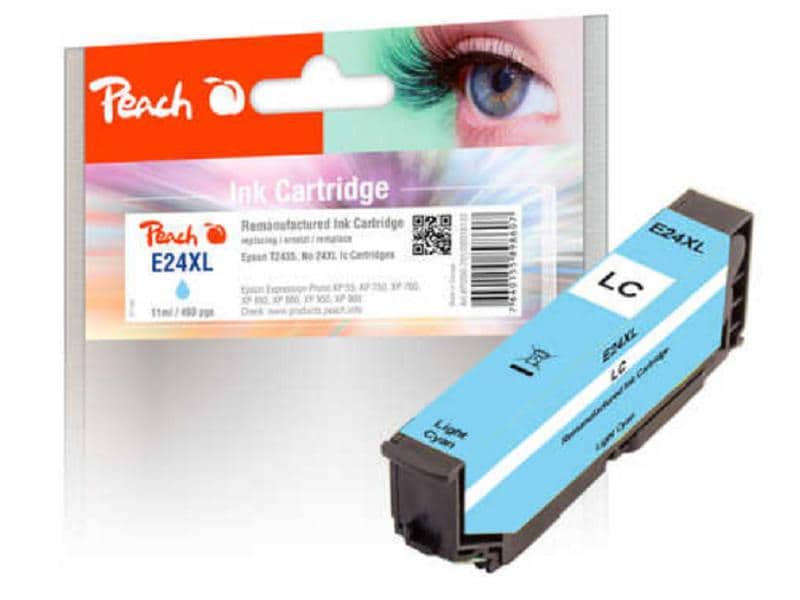 Peach Encre Epson T2435, No 24XL Light Cyan