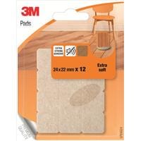 3M Echelle de pied de chaise Pads Extra-Soft 24 x 22 mm, Beige