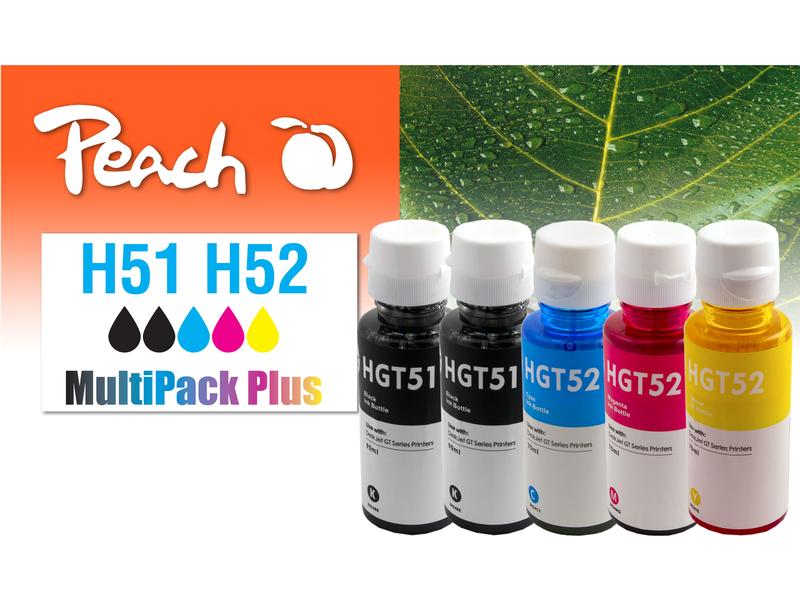 Peach Encre HP CISS GT51/52 Multi-Pack C/M/Y/2x BK
