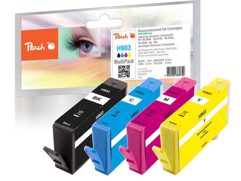 Peach Kits d'encre HP Nr. 903 Multipack BK/C/M/Y