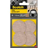 3M Patins en feutre Extra-Soft, Ø 50 mm, Beige, pack de 4