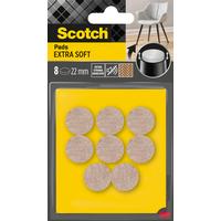 3M Patins en feutre Extra-Soft, Ø 22 mm, Beige, paquet de 8