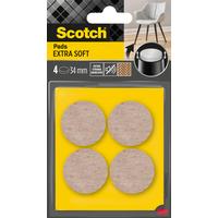 3M Patins en feutre Extra-Soft, Ø 34 mm, Beige, pack de 4