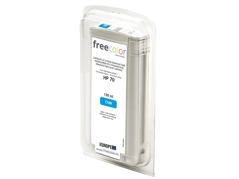 Freecolor Encre HP 70 Cyan
