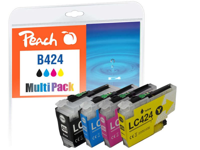 Peach Encre Brother LC-424 Multipack noir/Cyan/Magenta/Yellow