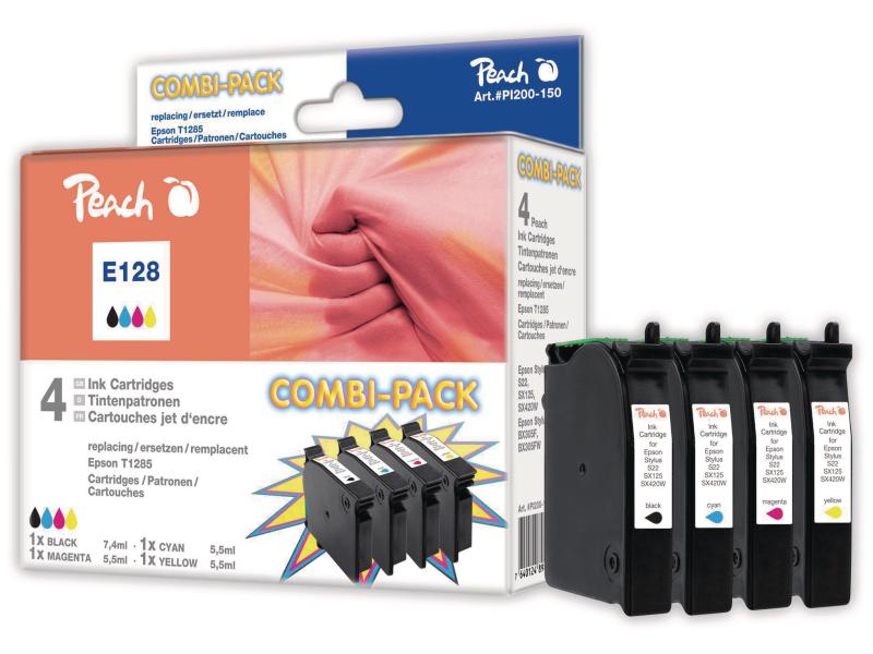 Peach Kits d'encre Epson T1285 C/M/Y/BK