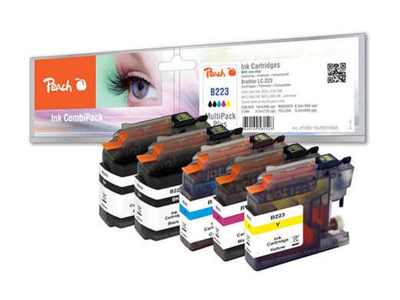 Peach Kits d'encre Brother LC-223 Multipack Plus C, M, Y, 2x BK