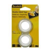 Scotch Ruban adhésif double-face 2 x 12 mm x 6.3 m