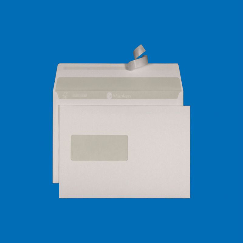 Enveloppes C5 Munken Lynx patte auto-adhésive avec hotmelt (certifié FSC®)* adapté au laser, fenêtre à gauche SN