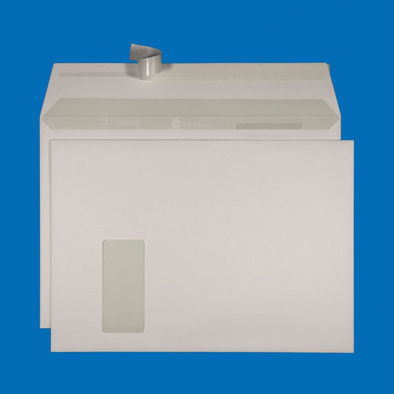 Enveloppes C4 Munken Lynx patte auto-adhésive avec hotmelt (certifié FSC®)* adapté au laser, fenêtre à gauche SN