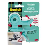 Scotch Dévidoir de table Scotch Clip & Twist Turquoise