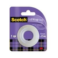 Scotch Ruban adhésif Scotch pour les cadeaux Rouleau de recharge 19 mm x 25 m