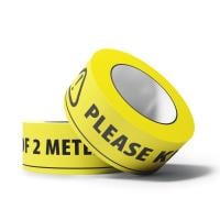 Advance Ruban de signalisation Social Distancing Tape English 50 mm x 66 m, jaune