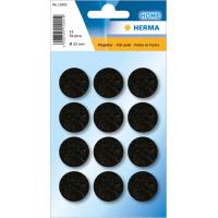 Herma Stickers Patins en feutre Ø 22 mm, noir, 12 pièces