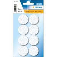 Herma Stickers Patins en feutre Ø 28 mm, blanc, 8 pièces