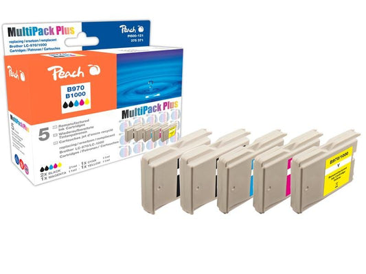 Peach Encre Brother LC-970/LC-1000 2x BK, 1x C, M, Y