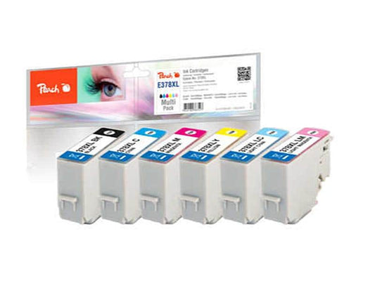 Peach Encre Epson n° 378XL 1x chacun de BK, C,M,Y;LC,LM