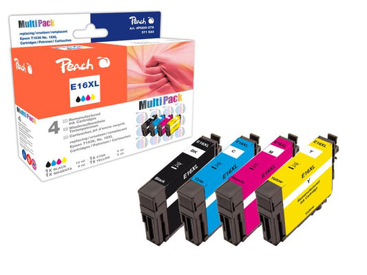 Peach Encre Epson No 16XL (T1636) 1x BK, C, M, Y