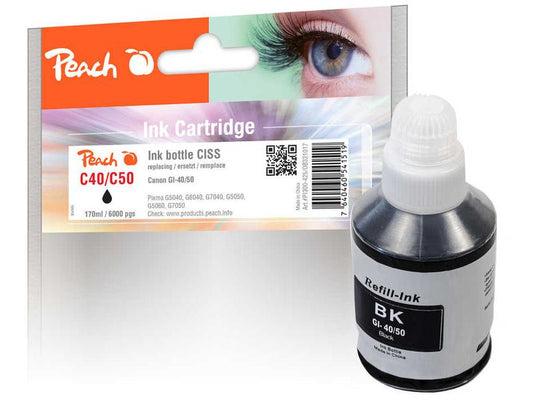 Peach Encre Canon GI-40/50 Pigmented Black
