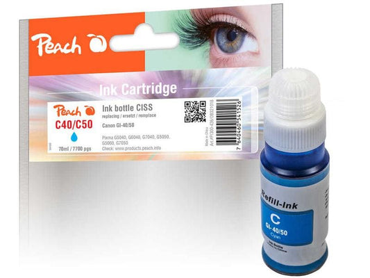Peach Encre Canon GI-40/50 Cyan