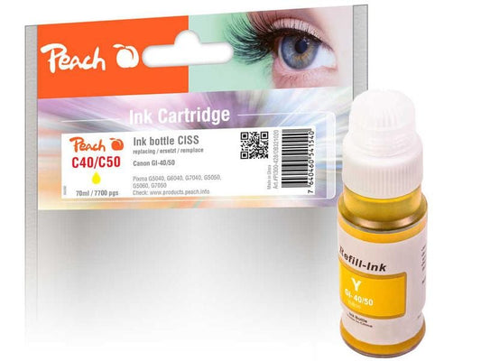 Peach Encre Canon GI-40/50 Yellow