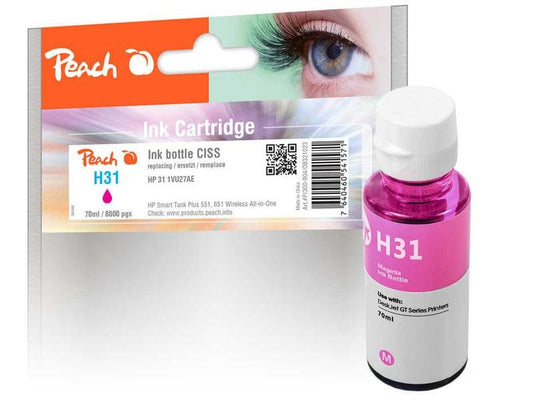 Peach Encre HP 31 (1VU27AE) Magenta