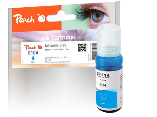 Peach Encre Epson 104 (C13T00P240) Cyan