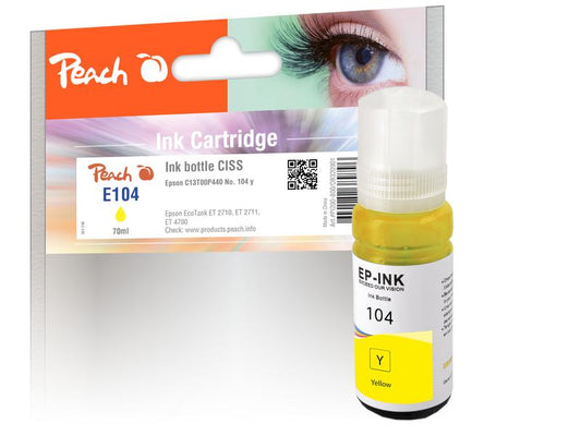 Peach Encre Epson 104 (C13T00P440) Yellow