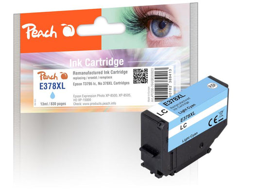 Peach Encre Epson T3795, No 378XL Light Cyan