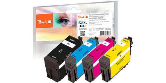 Peach Encre Epson T3476, No 34XL BK, C, M, Y