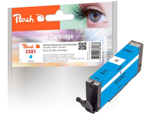 Peach Encre Canon CLI-581 Cyan