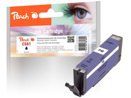 Peach Encre Canon CLI-581 Photo Blue