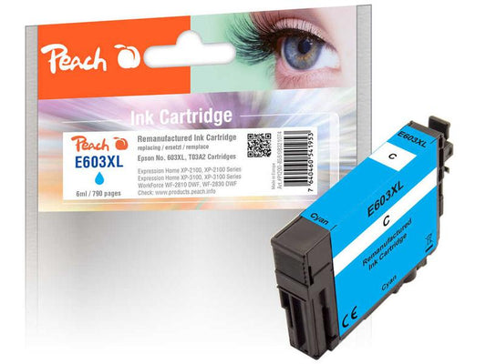 Peach Encre Epson No 603XL (T03A2) Cyan
