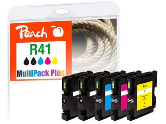 Peach Encre Ricoh GC41 2x BK, 1x C, M, Y
