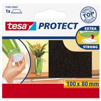 tesa Echelle de pied de chaise Protect 100 x 80 mm, 1 pièce, Brun