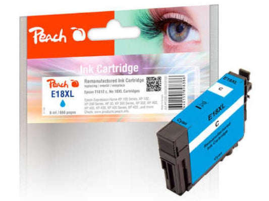 Peach Encre Epson T1812, No 18XL Cyan