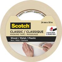 3M Ruban adhésif du peintre Scotch Classic 2450 24 mm x 50 m, Beige