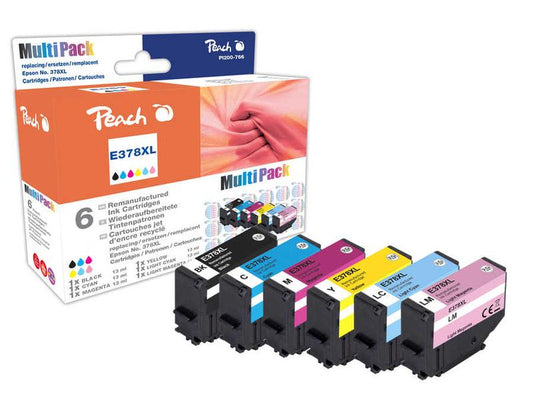 Peach Encre Epson T3798, No 378XL Multi BK, 2x C, 2x M, Y