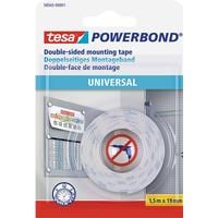 tesa Ruban de montage Powerbond Universal 19 mm x 1.5 m, Transparent