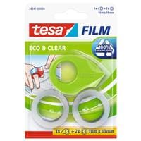 tesa Dérouleur Eco & Clear Mini 19 mm x 10 m, Vert/Transparent