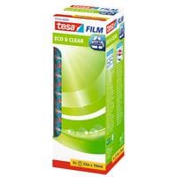 tesa Ruban adhésif Eco & Clear 19 mm x 33 m, Transparent, 8 rouleaux