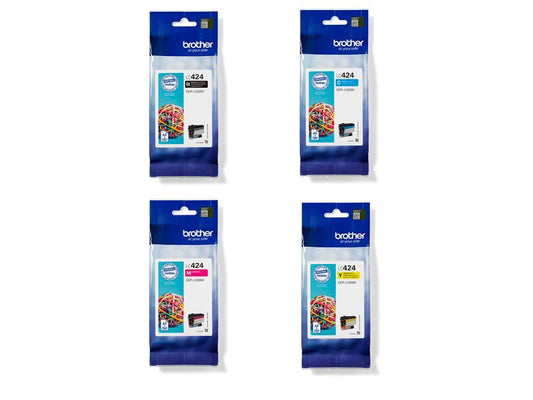 Brother Kits d'encre LC-424 noir/Cyan/Magenta/Yellow