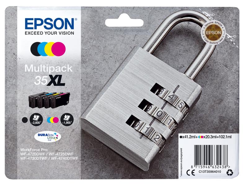 Epson Encre Multipack 35XL 4er Pack / C13T35964010 BK, C, M, Y
