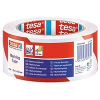 tesa Ruban de marquage Professional 60760, 50 mm x 33 m, Rouge/Blanc