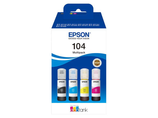 Epson Encre 104 / C13T00P640 BK, Y, C, M