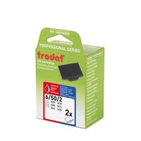 Trodat Tampon de rechange 6/50/2-2 Bleu/Rouge, 2 pièces sous blister