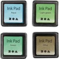 Creativ Company Tampon encreur Ink Pad bleu, vert