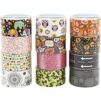 Creativ Company Bande de tissu Échantillon de Duct Tape 48 mm x 5 m, Multicolore