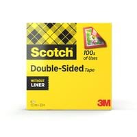 Scotch Ruban adhésif double-face 12 mm x 33 m, Transparent