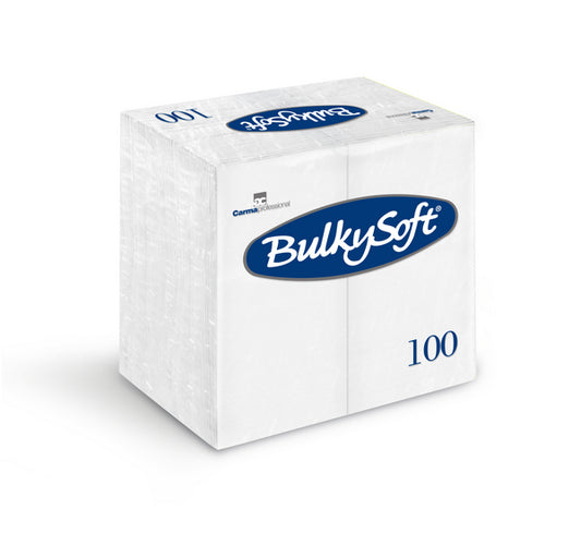 Bulkysoft serviettes dinner - 3 Couches - blanc
